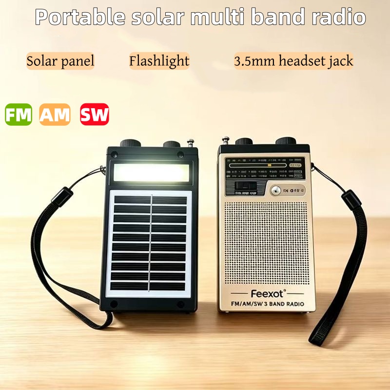 Emergency Radio Solar - Mini Radio FM AM SW Przenośne