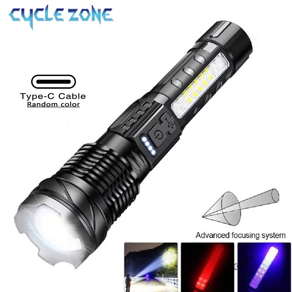 Outdoor Adventure Zone - Latarka XHP50 z zoomem, mocna latarka