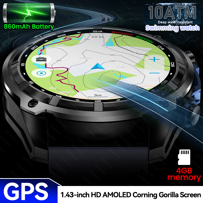 Outdoor Adventure Reservations - Nowy Smartwatch GPS dla mężczyzn z