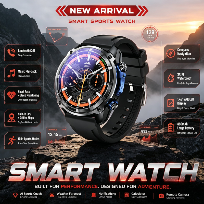 Outdoor Adventure Reservations - Smartwatch 2026 New Outdoor Adventure DT