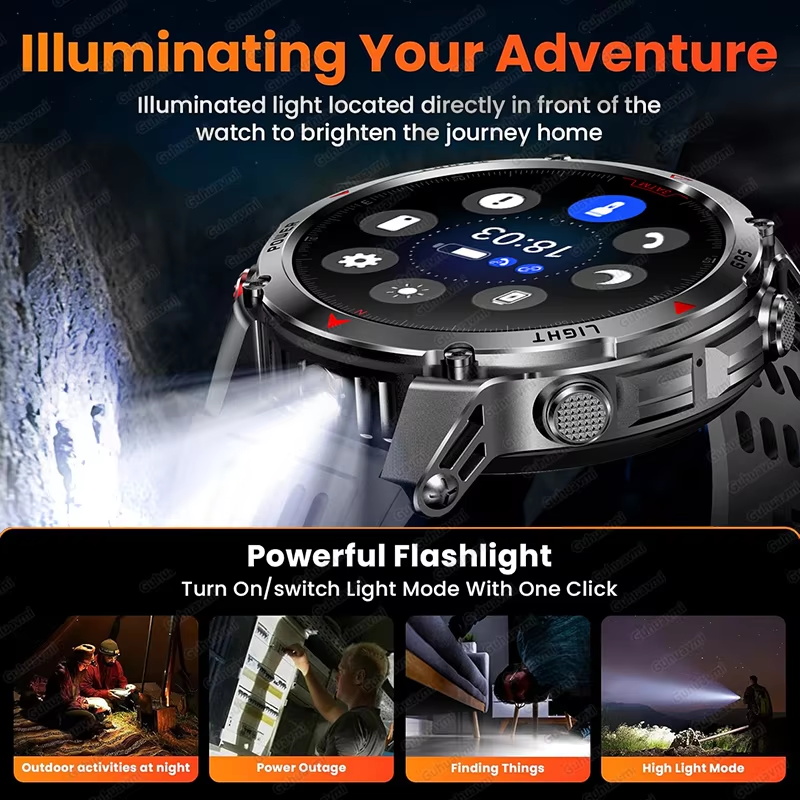 2026 Nowy Smartwatch Wojskowy  – Outdoor Adventure Reservations recenzja i cena
