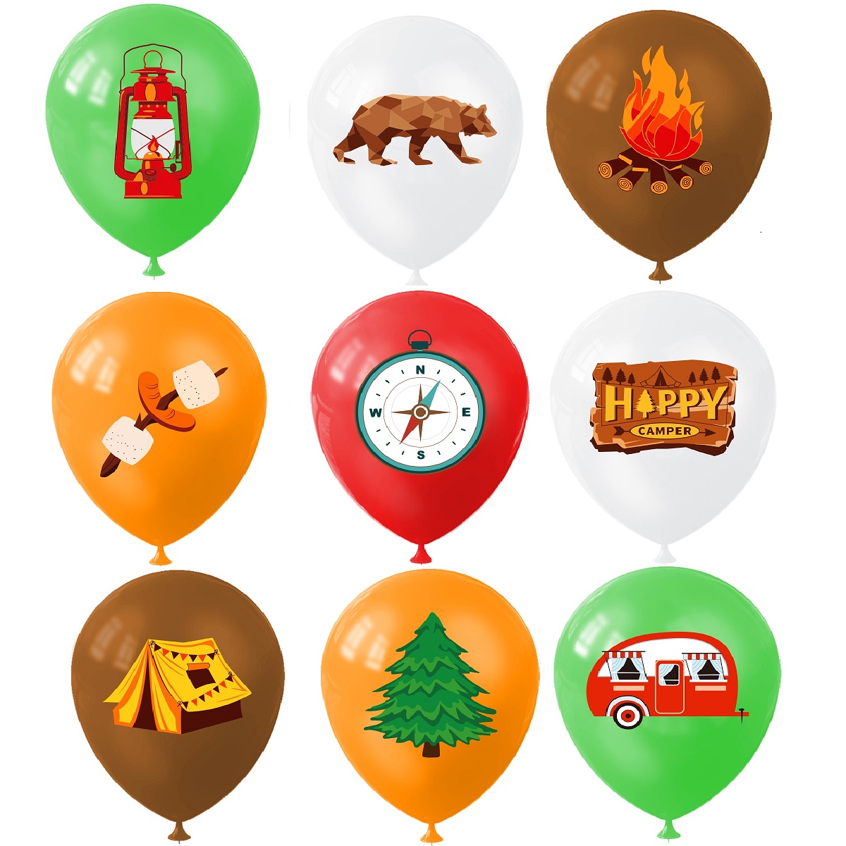 9 szt. Wesołego balonu kemping – Outdoor Adventure Girls recenzja i cena