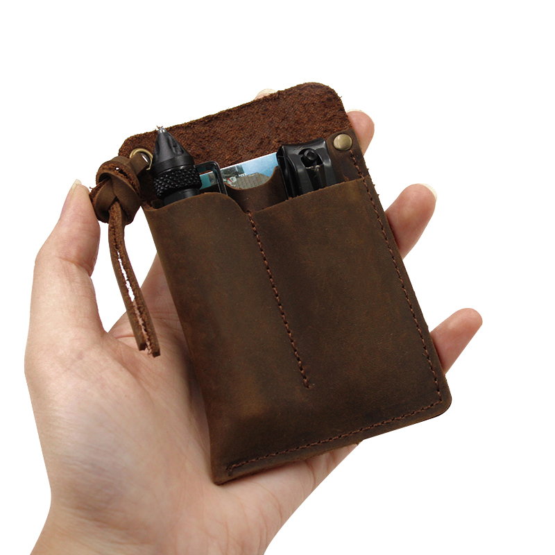Prawdziwa skóra EDC Organizer  – Fire Piston Starter recenzja i cena